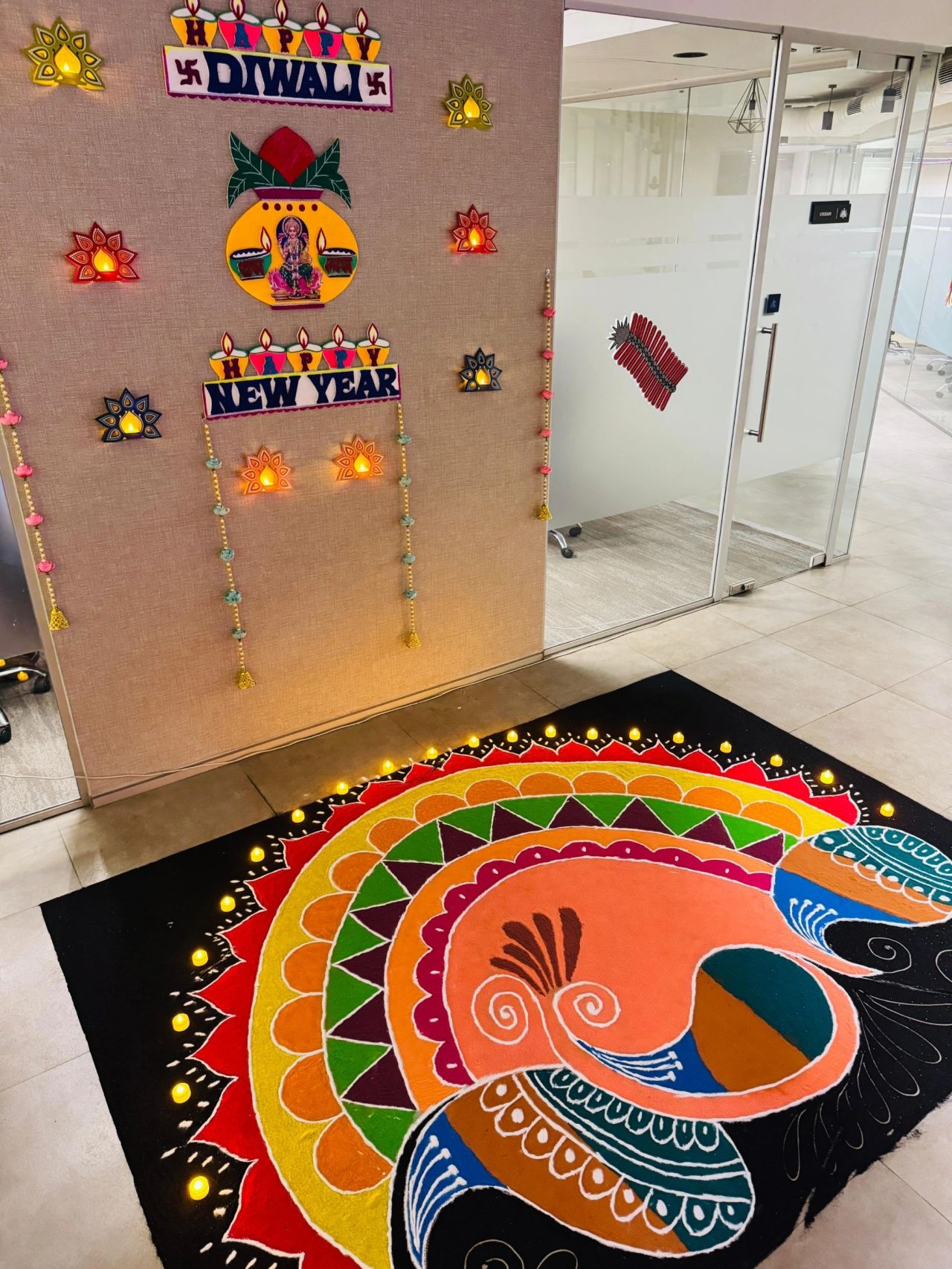 Team collaborating in a modern office